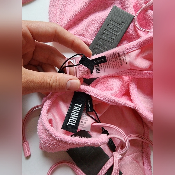 Triangl Aster Pink Terry Swimuit Set Size M - Picture 4 of 6